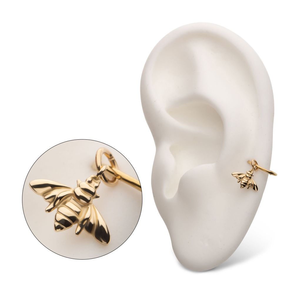 14Kt Yellow Gold Bee Dangle Charm