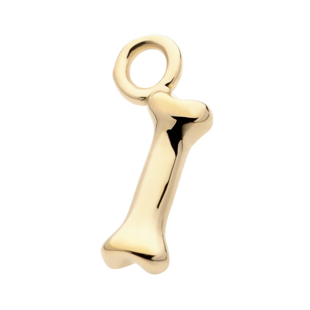 14Kt Yellow Gold Bone Charm