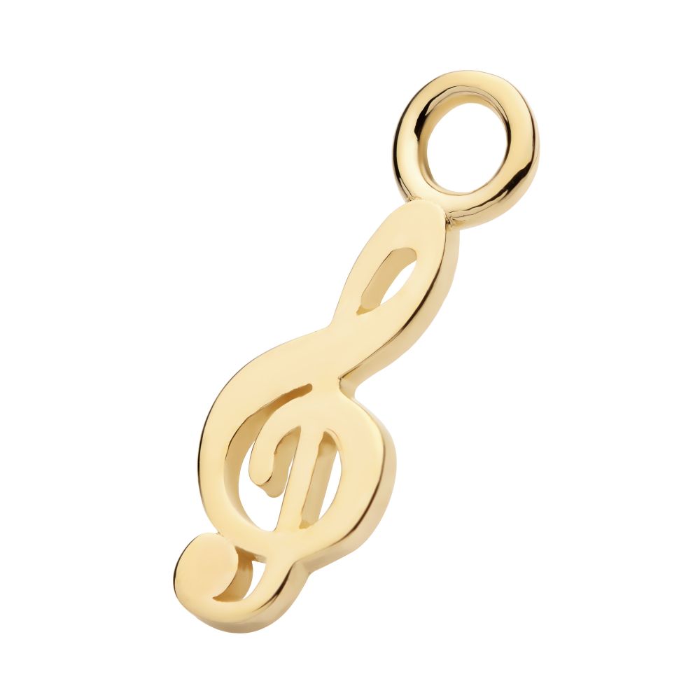 14Kt Yellow Gold Music Note Charm