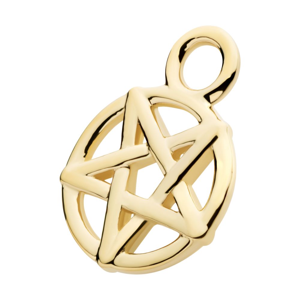 14Kt Yellow Gold Pentagram Charm