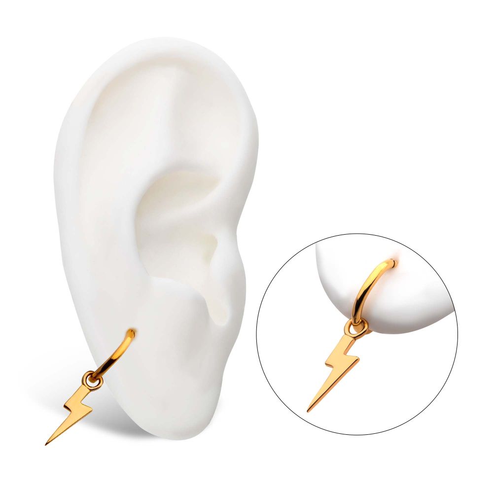 14kt Yellow Gold Lightning Bolt Charm