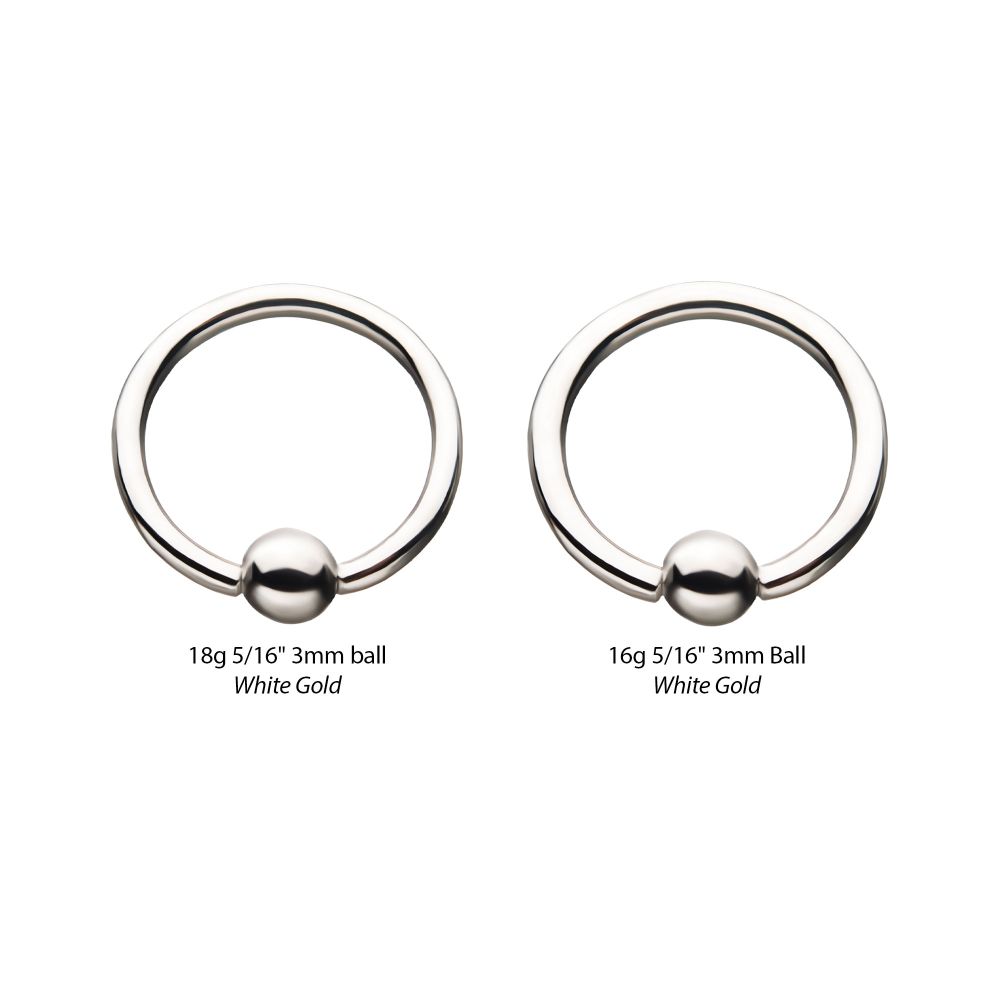 14kt Gold Captive Bead Rings