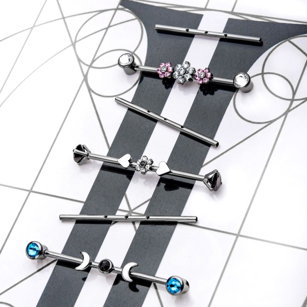 Titanium Multi-Thread Drilled Industrial Barbells