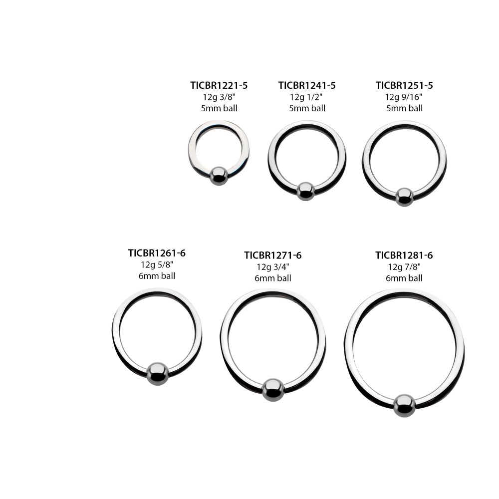 Titanium Captive Bead Rings