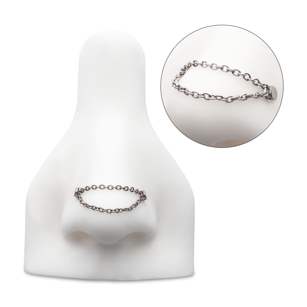 Titanium 2 Tier Rolo Chain with Ring