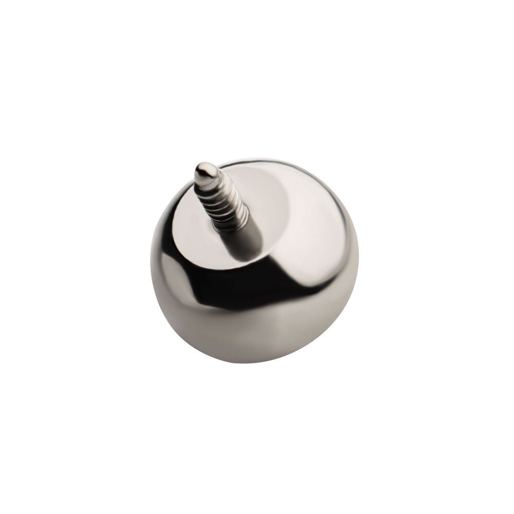 16g Titanium Internally Threaded with Synthetic Opal Round Back Bezel Set Top