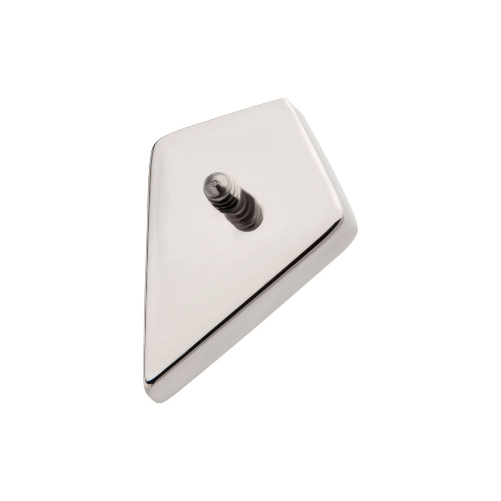 Titanium Internally Threaded Bezel Set Kite Shape Stone Top