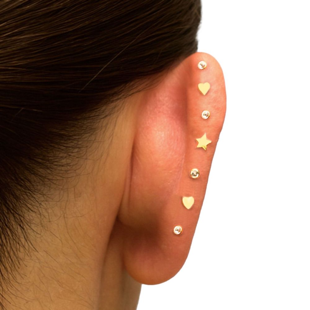 Titanium Threadless 3mm Bezel Gem Back Duality Labret (Base Only)