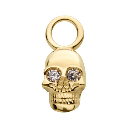 14Kt Yellow Gold Skull Charm