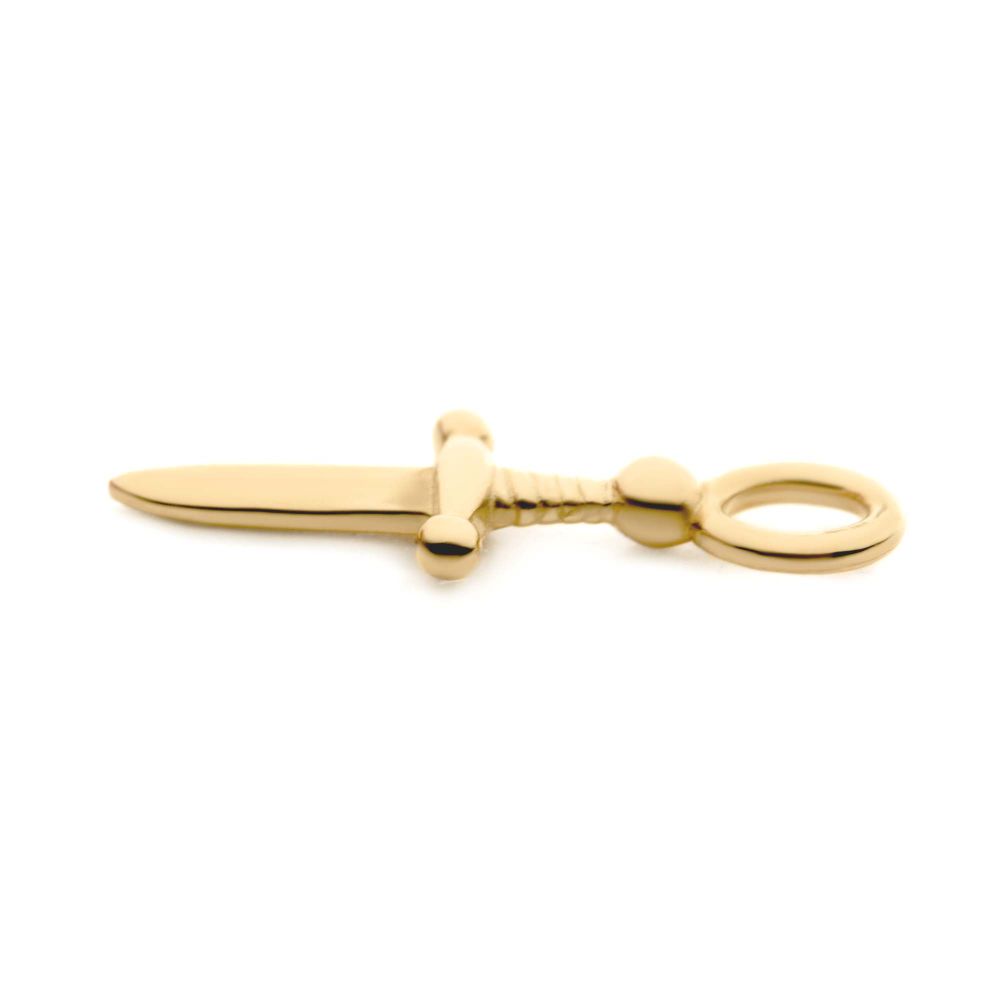 14Kt Yellow Gold Dagger Charm