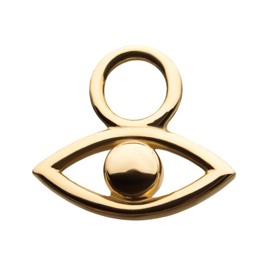 14Kt Yellow Gold Open Eye Charm
