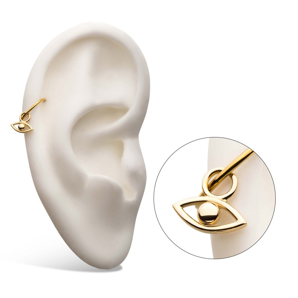 14Kt Yellow Gold Open Eye Charm