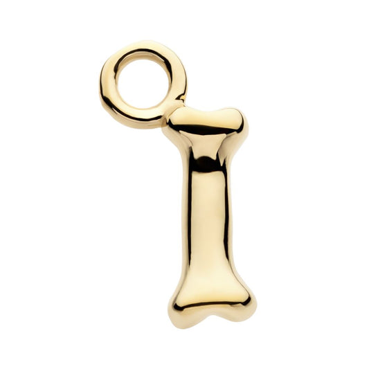 14Kt Yellow Gold Bone Charm