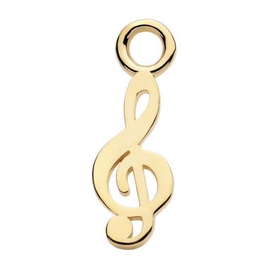 14Kt Yellow Gold Music Note Charm