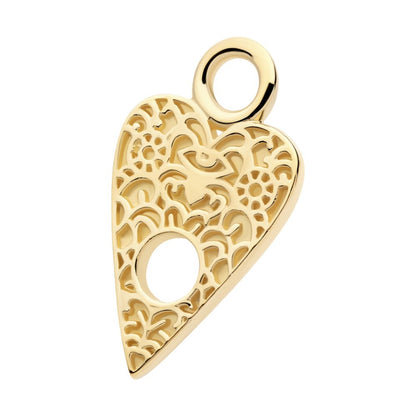 14Kt Yellow Gold Planchette with Hole Charm
