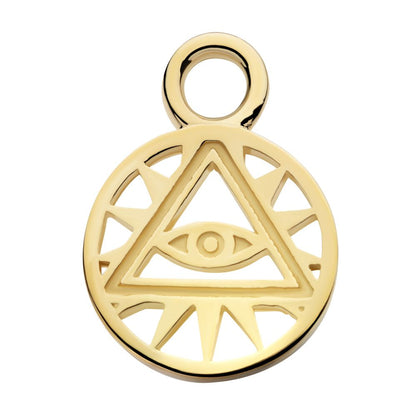 14Kt Yellow Gold All Seeing Eye Charm