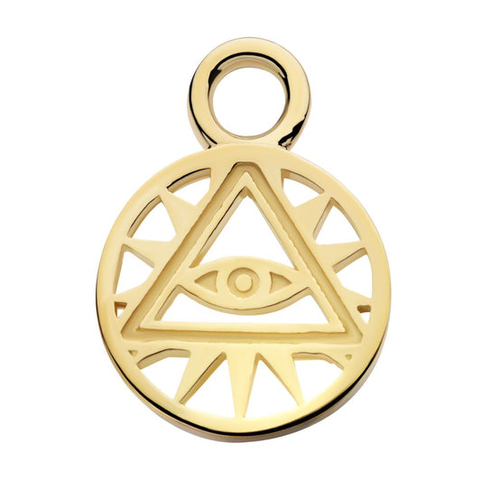 14Kt Yellow Gold All Seeing Eye Charm