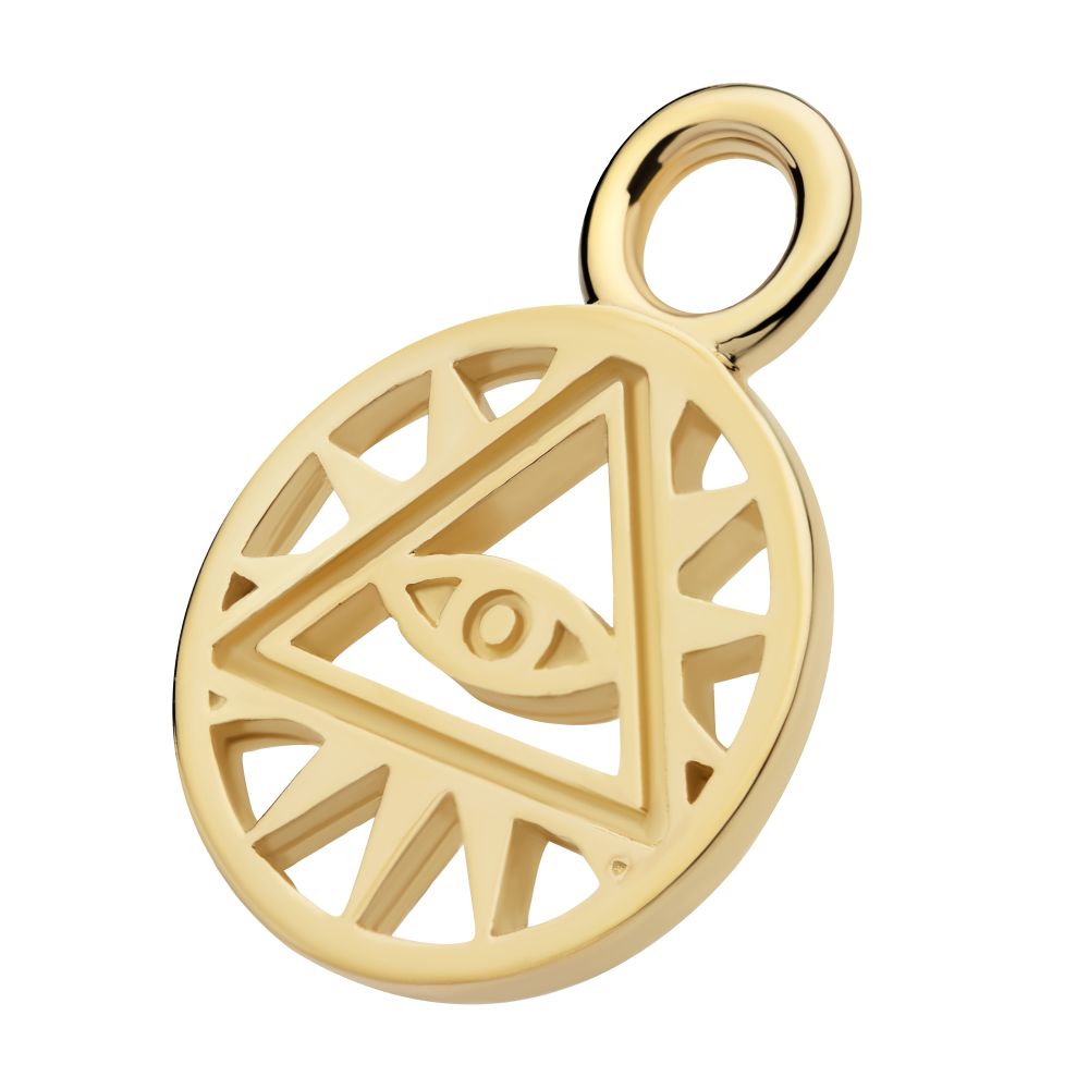 14Kt Yellow Gold All Seeing Eye Charm