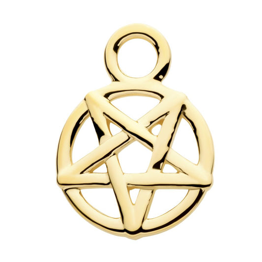 14Kt Yellow Gold Pentagram Charm