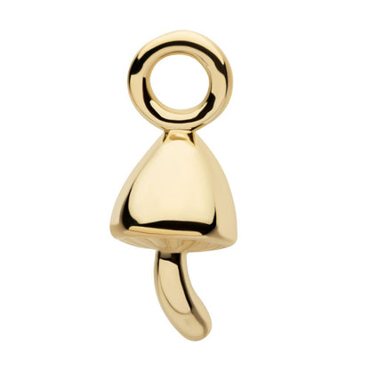 14Kt Yellow Gold Mushroom Charm