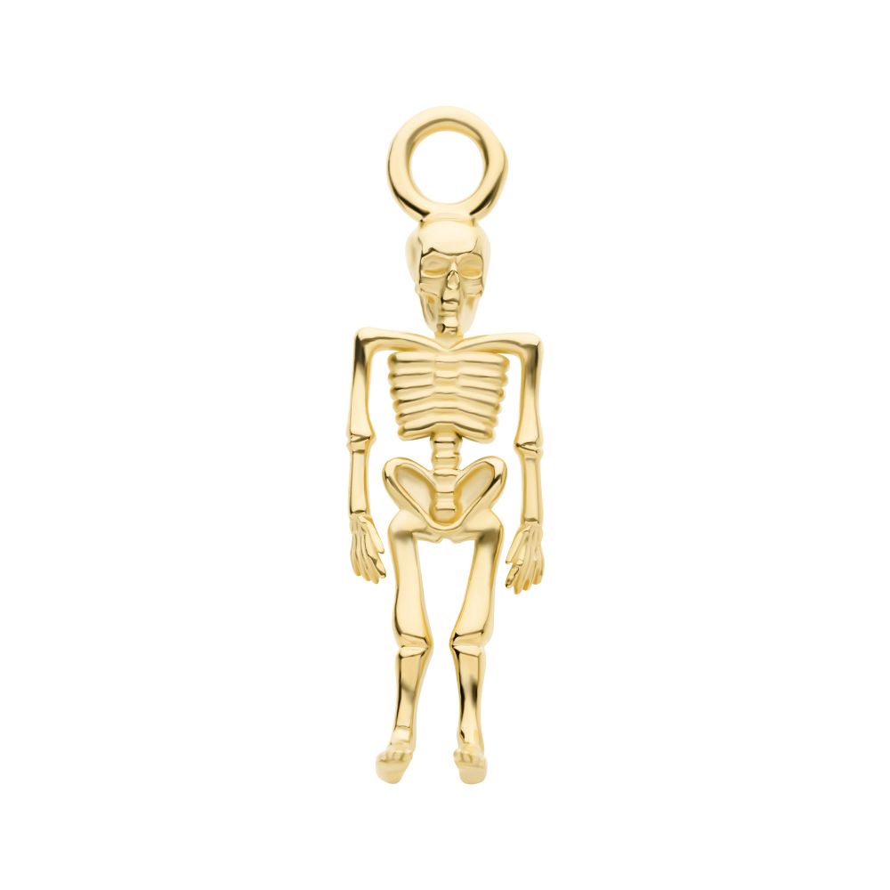 14Kt Yellow Gold Skeleton Charm