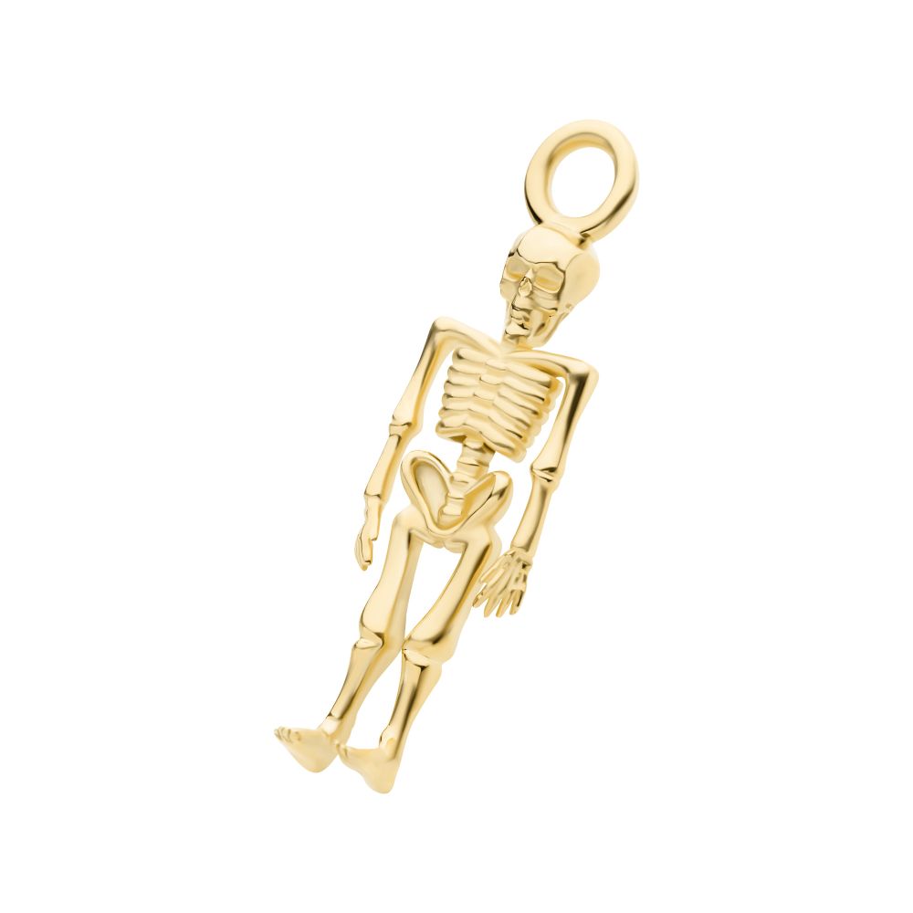 14Kt Yellow Gold Skeleton Charm