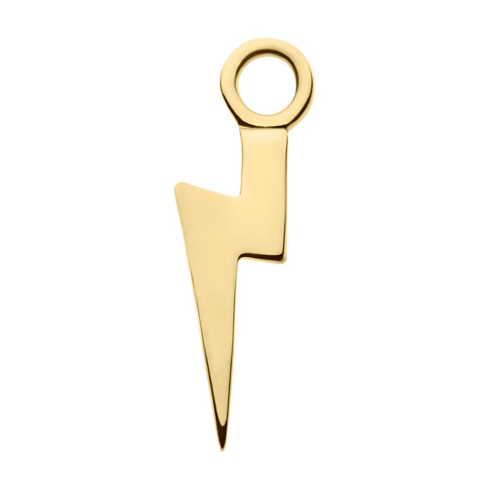 14kt Yellow Gold Lightning Bolt Charm