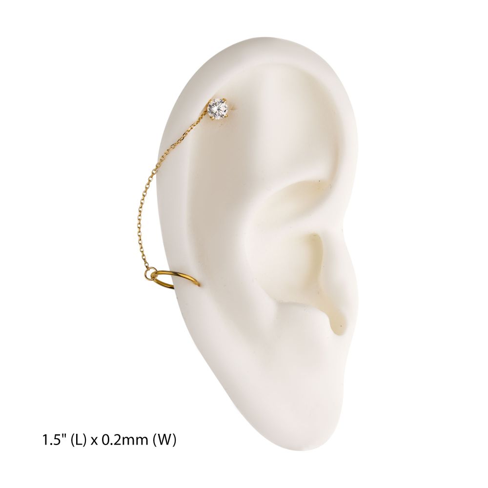 14Kt Gold Rolo Chain with Ring