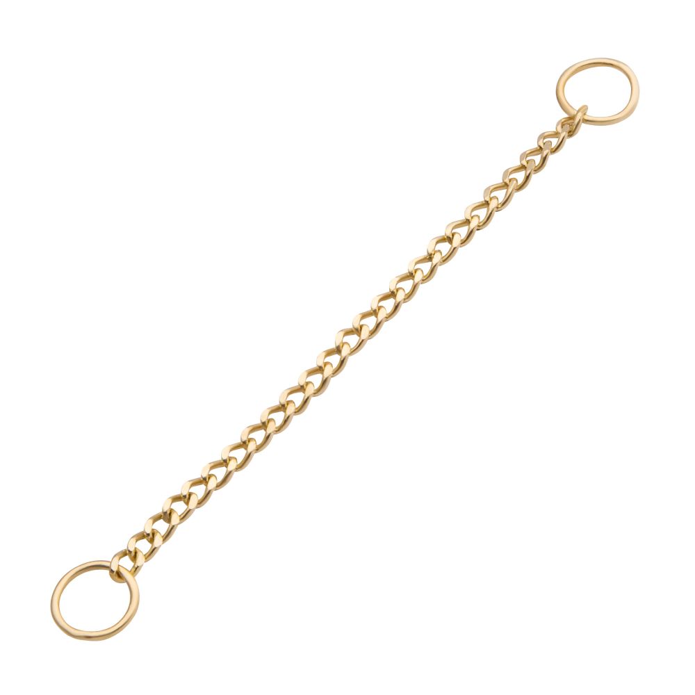 14Kt Gold Curb Chain with Ring