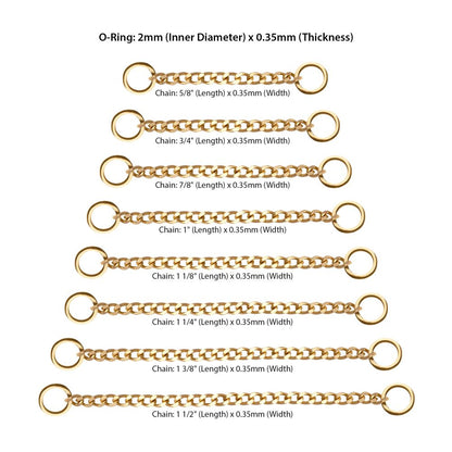 14Kt Gold Curb Chain with Ring