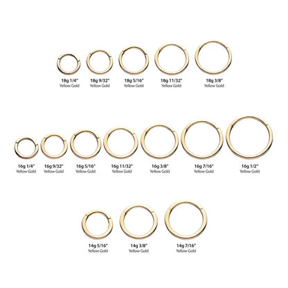 14Kt-Yellow Gold Basic Hinged Segment Clicker
