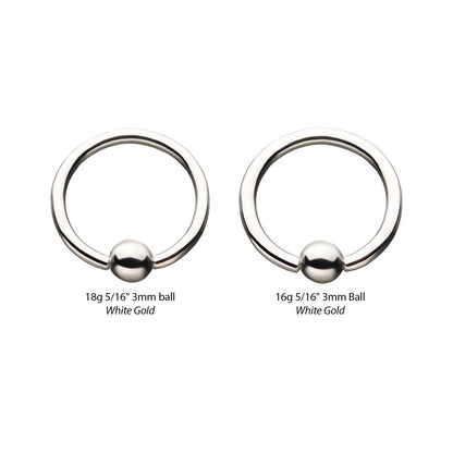 14kt Gold Captive Bead Rings