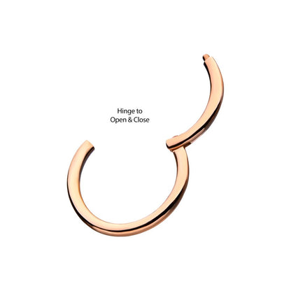 14Kt Rose Gold Basic Hinged Segment Clicker