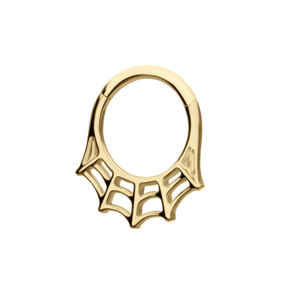 14Kt Gold Spiderweb Front Facing Segment Clicker