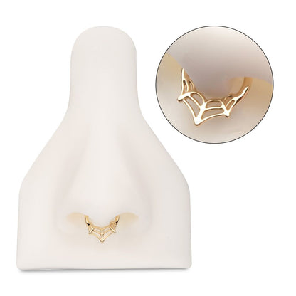 14Kt Gold Spiderweb Front Facing Hinged Segment Clicker