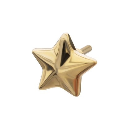 14Kt Yellow Gold M0.8 Internally Threaded Nautical Star Top