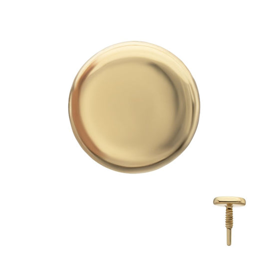 14Kt Yellow Gold M0.8 Internally Threaded Disc Top