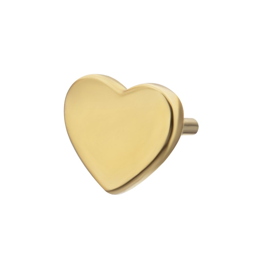 14Kt Yellow Gold M0.8 Internally Threaded Heart Top