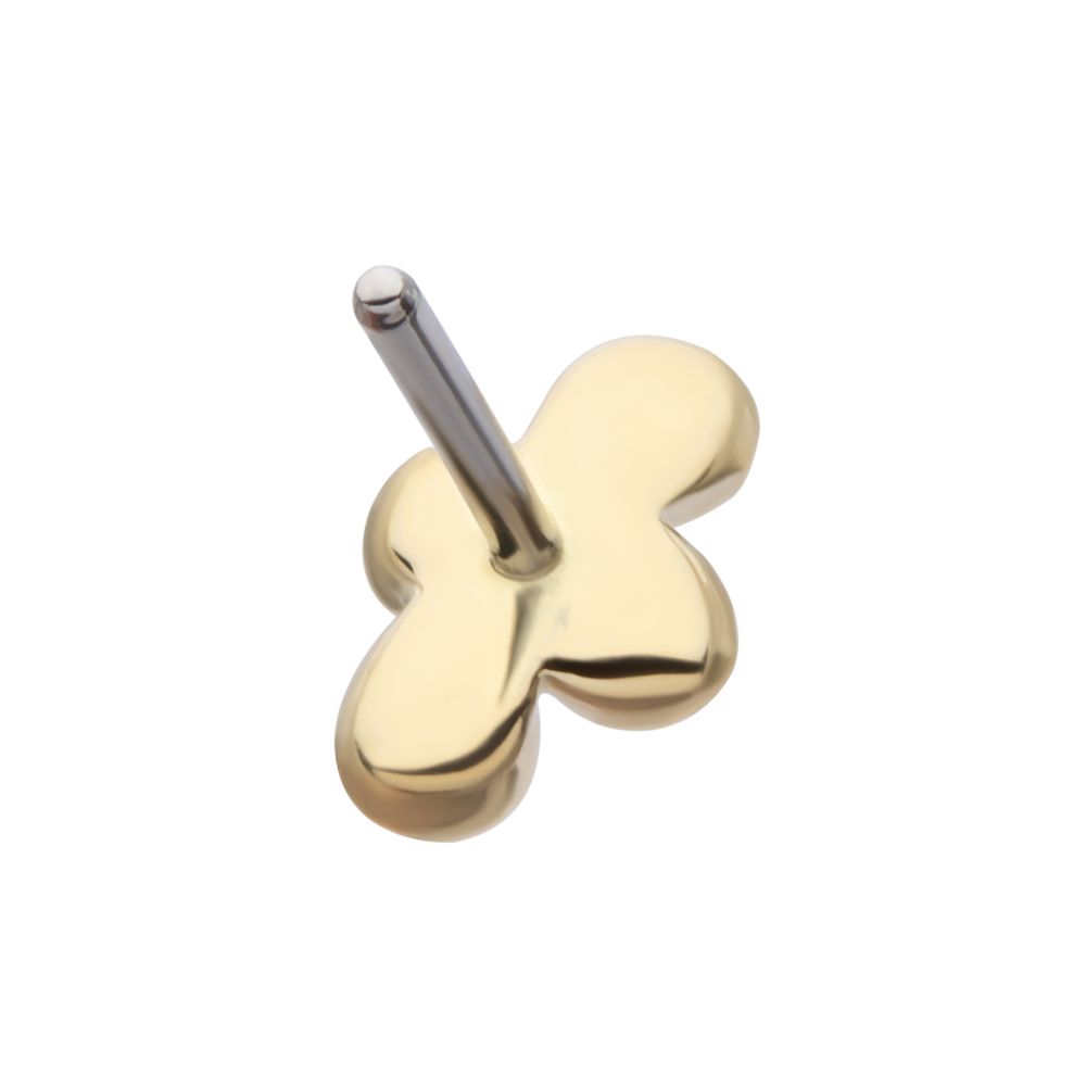 14Kt Gold Threadless 4-Bead Cluster Top