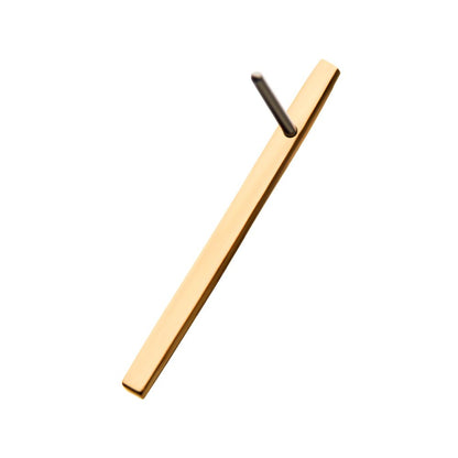 14kt Gold Threadless Bar Top