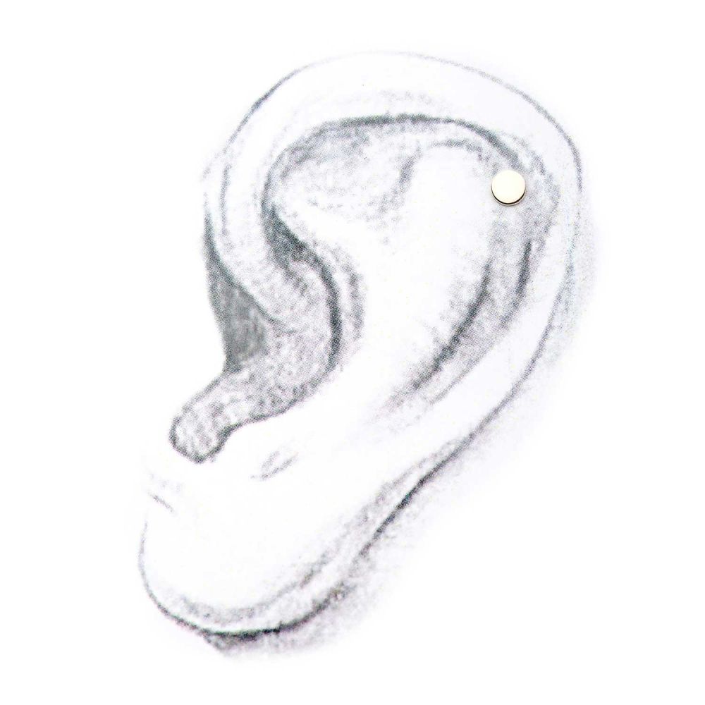 14Kt Gold Threadless Disk Top