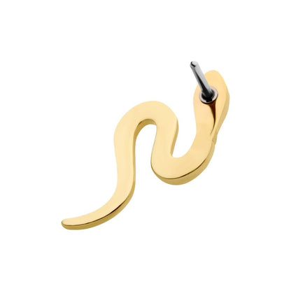 14Kt Yellow Gold Threadless Snake Top