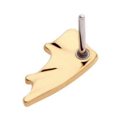 14kt Gold Threadless Bat Wing Top (Left Ear)
