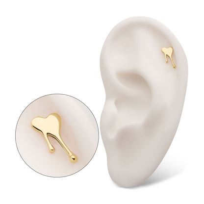 14Kt Gold Threadless Bleeding Heart Top