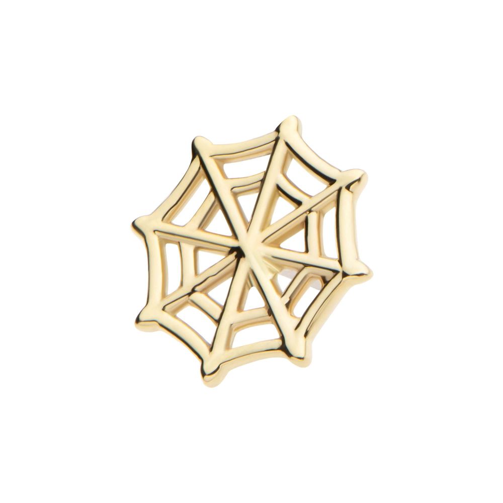 14Kt Gold Threadless Spiderweb Top