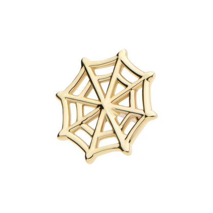 14Kt Gold Threadless Spiderweb Top