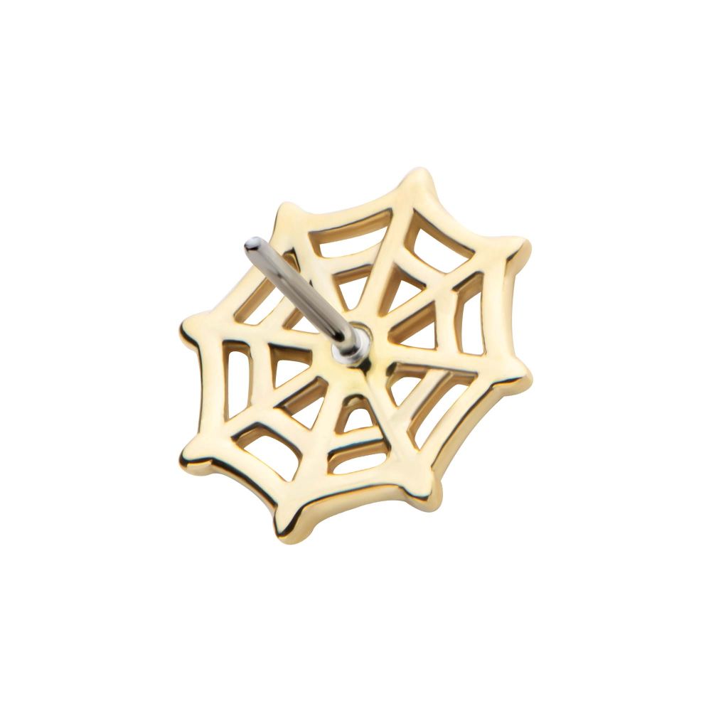 14Kt Gold Threadless Spiderweb Top