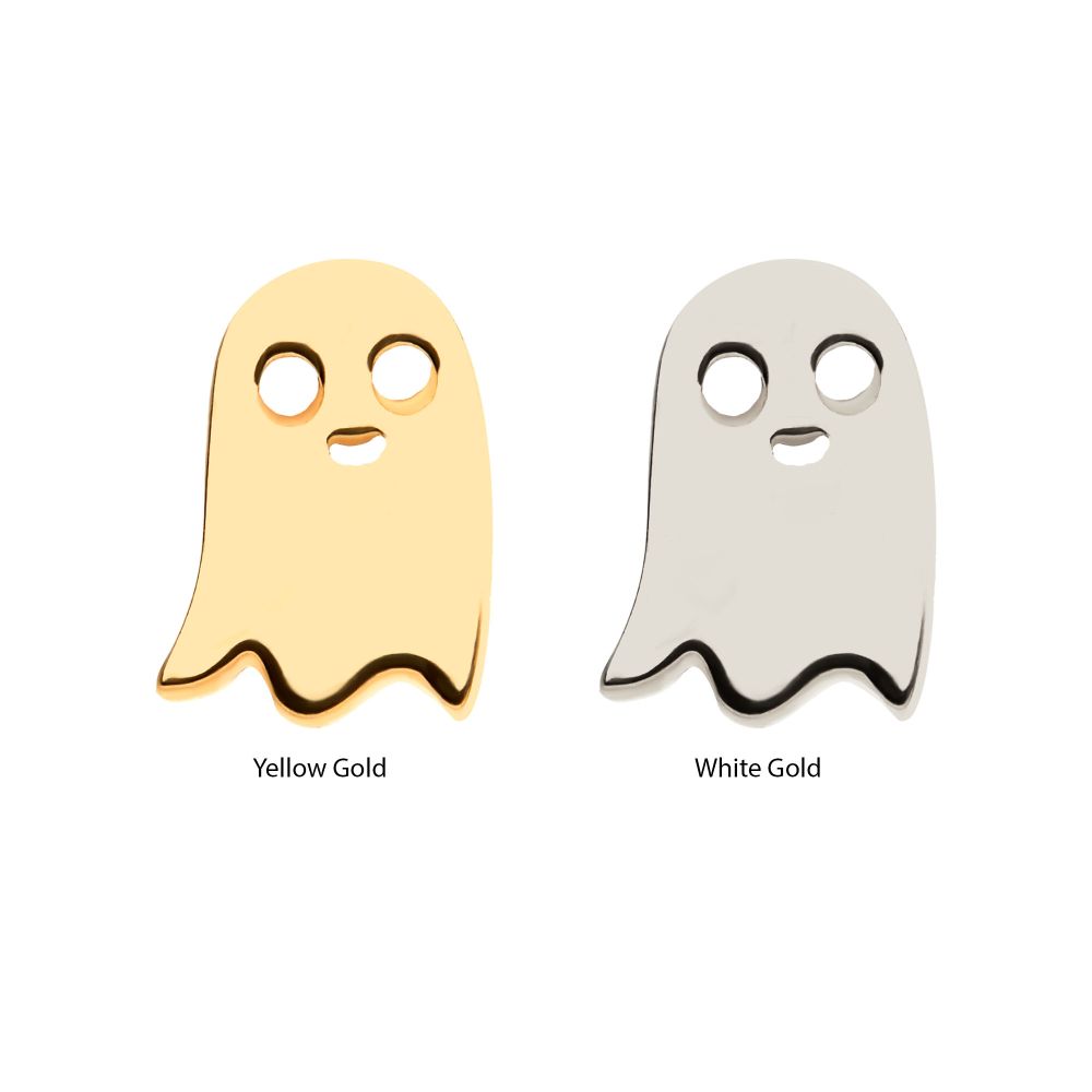 14Kt Gold Threadless with Ghost Top