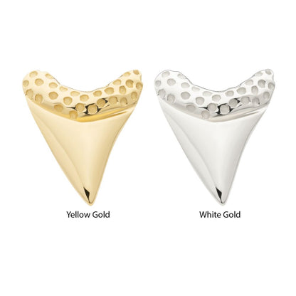 14Kt Gold Threadless Megalodon Shark Tooth Top