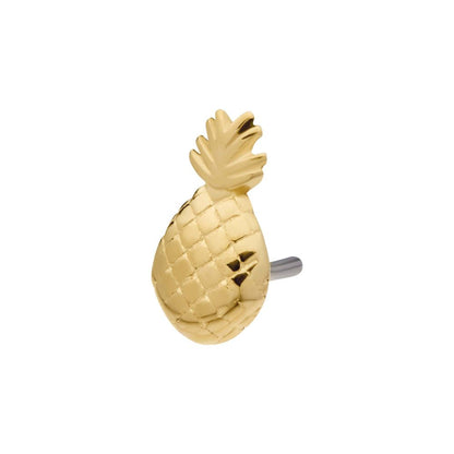 14Kt Yellow Gold Threadless with Pineapple Top